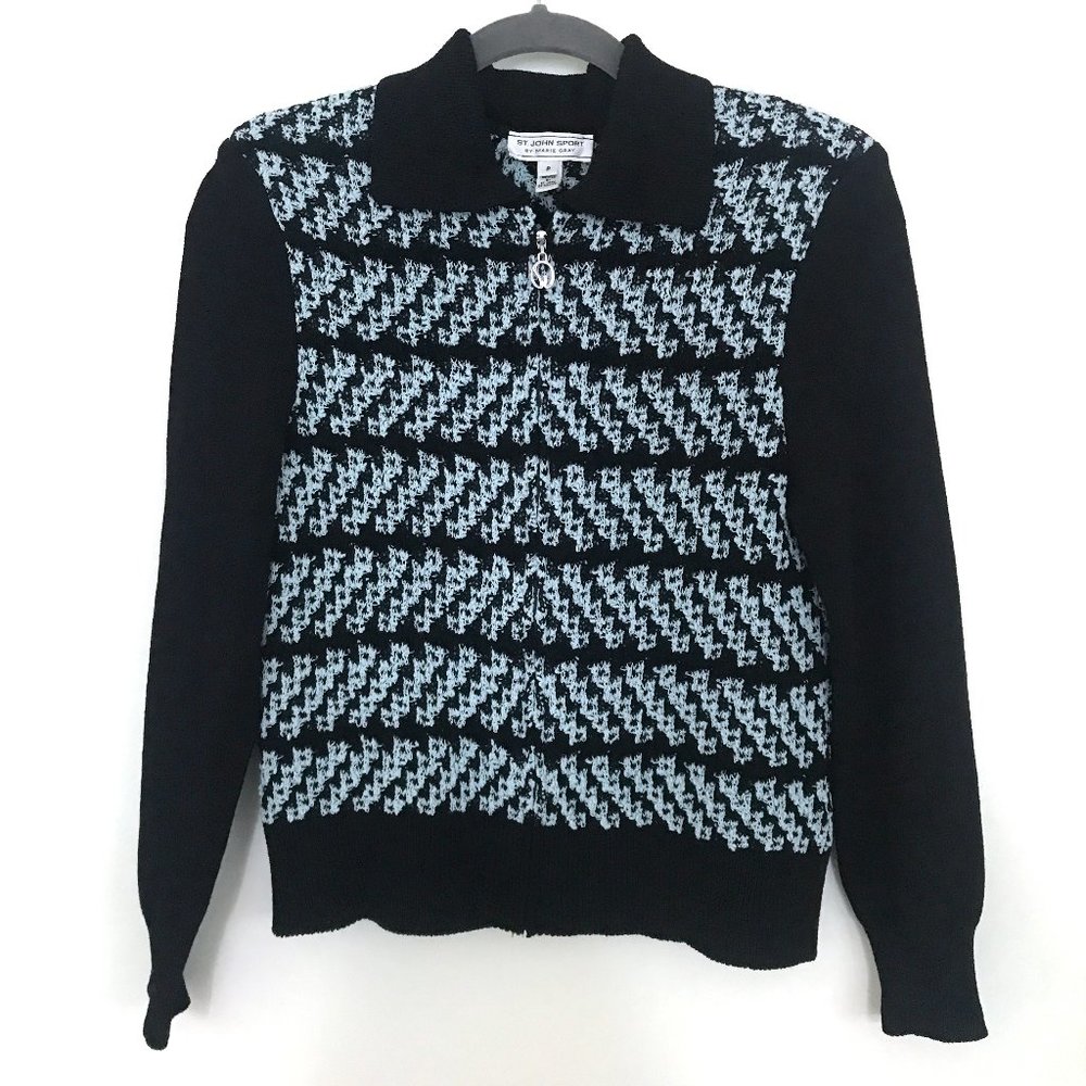 St. John Sport Zip Front Cardigan